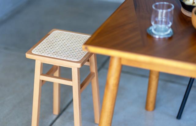 AMUスツール 天然ラタン かごめ編み 送料無料-6