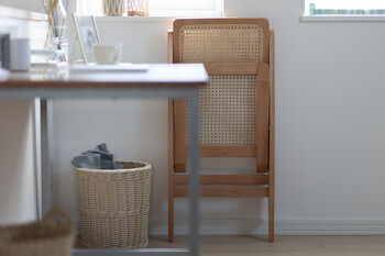 AMU フォールディングチェア 天然ラタン かごめ編み　ナチュラル 送料無料-20