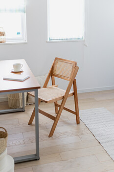 AMU フォールディングチェア 天然ラタン かごめ編み　ナチュラル 送料無料-27