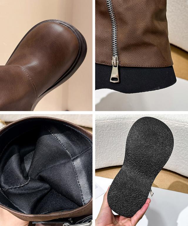 カバーロングブーツ厚底 ルーズシルエット 送料無料 即日発送-3