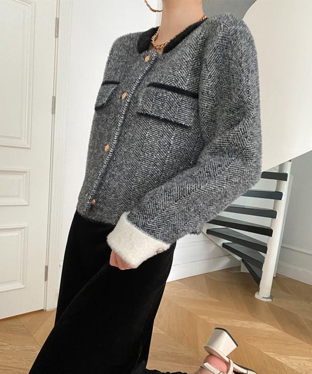 ふわふわモヘアライクジャケット 羽織もの 送料無料 即日発送-4