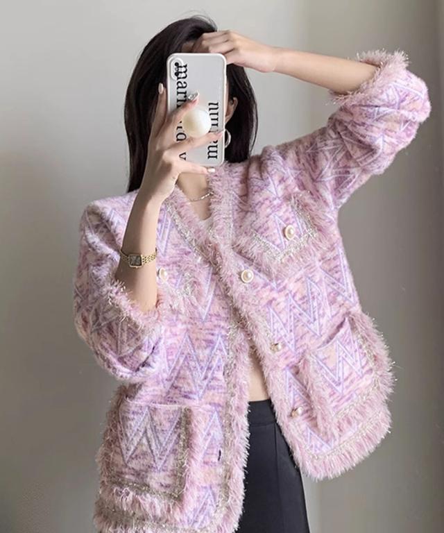 ラメツイード風ジャケット レディース 送料無料 即日発送-5