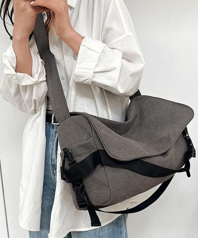 ビッグキャンバスショルダーバッグ 大容量 送料無料 即日発送-4