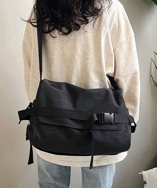 ビッグキャンバスショルダーバッグ 大容量 送料無料 即日発送-6