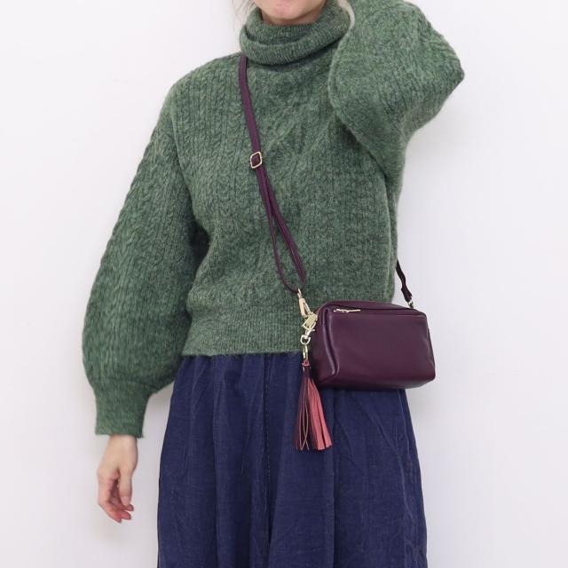 レザーバッグ ミニポシェット 斜めがけ 牛革　COOCO 送料無料 即日発送-26