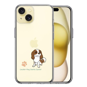 iPhone15 ケース クリア キャバリア キング チャールズ スパニエル スマホケース 側面ソフト 背面ハード ハイブリッド  送料無料-0