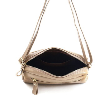 シュリンクレザー横型BOX ショルダーバッグ 斜めがけ   COOCO 送料無料 即日発送-10