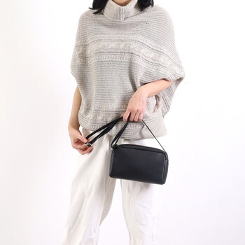 シュリンクレザー横型BOX ショルダーバッグ 斜めがけ   COOCO 送料無料 即日発送-19