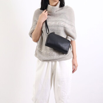 シュリンクレザー横型BOX ショルダーバッグ 斜めがけ   COOCO 送料無料 即日発送-20