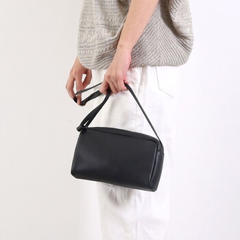 シュリンクレザー横型BOX ショルダーバッグ 斜めがけ   COOCO 送料無料 即日発送-21