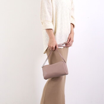 シュリンクレザー横型BOX ショルダーバッグ 斜めがけ   COOCO 送料無料 即日発送-23