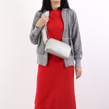 シュリンクレザー横型BOX ショルダーバッグ 斜めがけ   COOCO 送料無料 即日発送-26