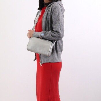 シュリンクレザー横型BOX ショルダーバッグ 斜めがけ   COOCO 送料無料 即日発送-27