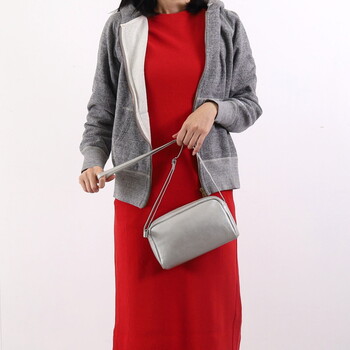 シュリンクレザー横型BOX ショルダーバッグ 斜めがけ   COOCO 送料無料 即日発送-28