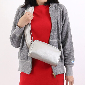 シュリンクレザー横型BOX ショルダーバッグ 斜めがけ   COOCO 送料無料 即日発送-29