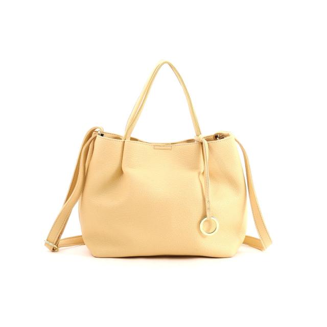 ソフトフェイクレザータックミニ2WAY トートバッグ ショルダーバッグ   COOCO 送料無料 即日発送-2