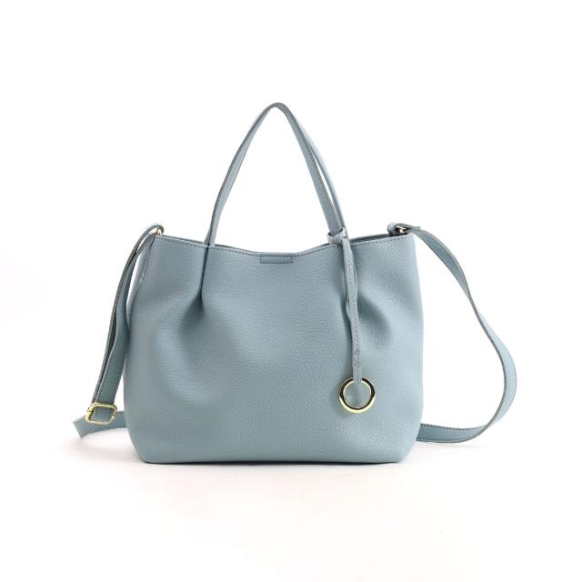 ソフトフェイクレザータックミニ2WAY トートバッグ ショルダーバッグ   COOCO 送料無料 即日発送-3