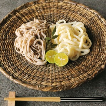 和食器 黒竹 編み蕎麦ざる 9寸 2個セット 送料無料-5