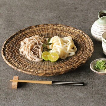 和食器 黒竹 編み蕎麦ざる 9寸 2個セット 送料無料-6