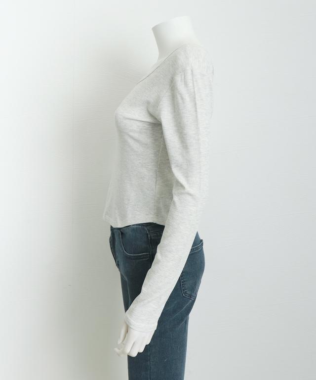 長袖Tシャツ レディース スクエアネック SK22040598-1009 送料無料 即日発送-7