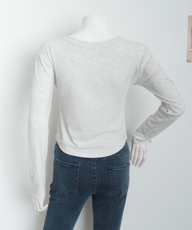 長袖Tシャツ レディース スクエアネック SK22040598-1009 送料無料 即日発送-8