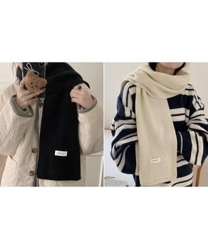 ニットマフラー 無地ニットストール 送料無料 即日発送-4