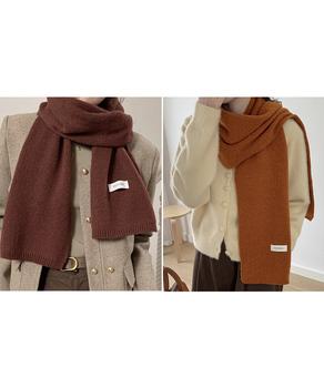 ニットマフラー 無地ニットストール 送料無料 即日発送-7