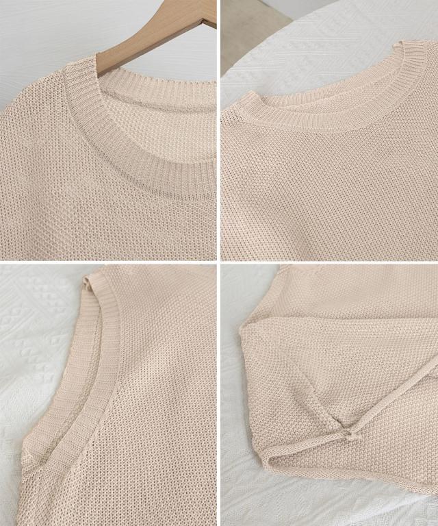 ニットベスト レディースチョッキ 重ね着 SK22040574-1030 送料無料 即日発送-3