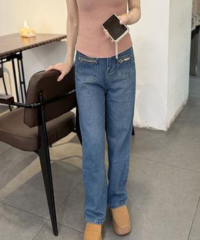 ハイウエストデニム ボトムス 送料無料 即日発送-1