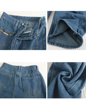 ハイウエストデニム ボトムス 送料無料 即日発送-3