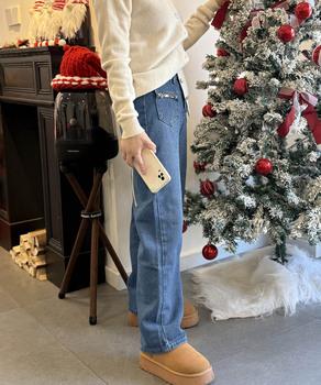 ハイウエストデニム ボトムス 送料無料 即日発送-5