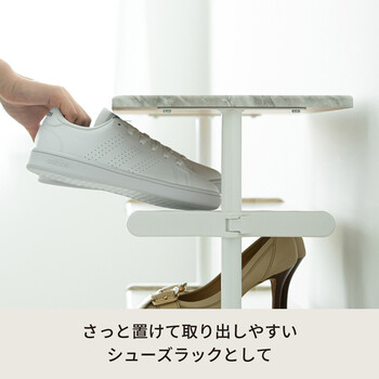 ワンタッチ式可動棚ラック フィット 大理石 木目 収納 インテリア シェルフ スリム キッチンラック 送料無料-10