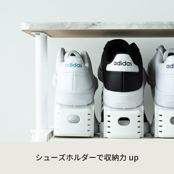 ワンタッチ式可動棚ラック フィット 大理石 木目 収納 インテリア シェルフ スリム キッチンラック 送料無料-12