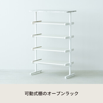 ワンタッチ式可動棚ラック フィット 大理石 木目 収納 インテリア シェルフ スリム キッチンラック 送料無料-1