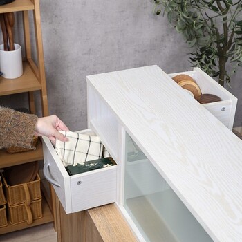 カウンター上収納ラック 120幅 2色展開 送料無料-11