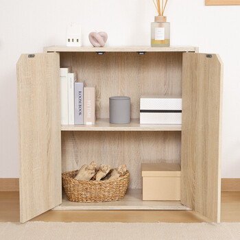 連結できる収納ボックス 扉付 2色展開 送料無料-3