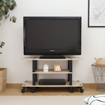 フィット TV台 キャスター付 2色展開 送料無料-3
