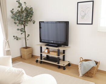 フィット TV台 キャスター付 2色展開 送料無料-8