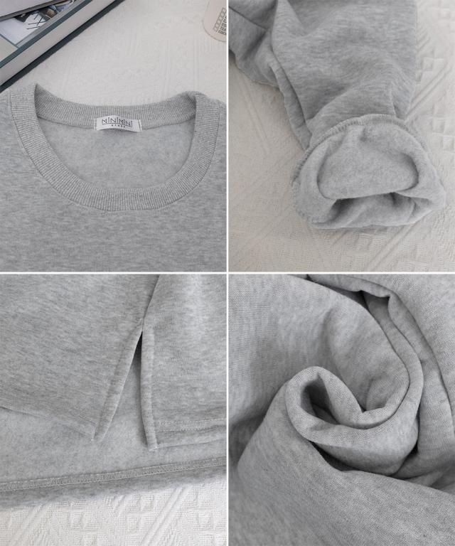 ビッグシルエットスウェット裏起毛トップス 送料無料 即日発送-3