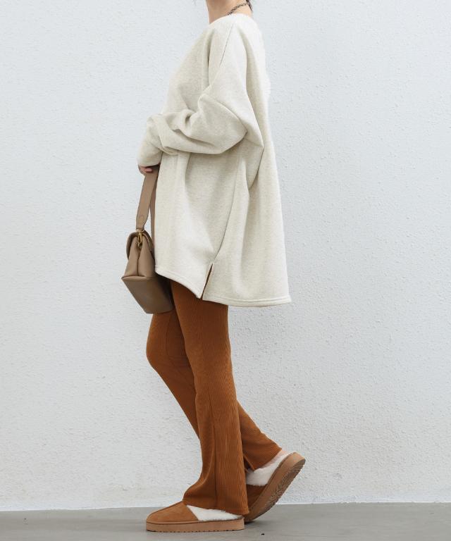 ビッグシルエットスウェット裏起毛トップス 送料無料 即日発送-6