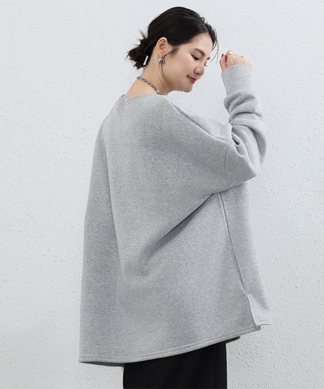 ビッグシルエットスウェット裏起毛トップス 送料無料 即日発送-8