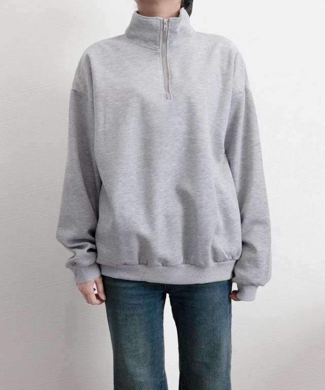 スウェットシャツ ハーフジップトレーナー 送料無料 即日発送-6