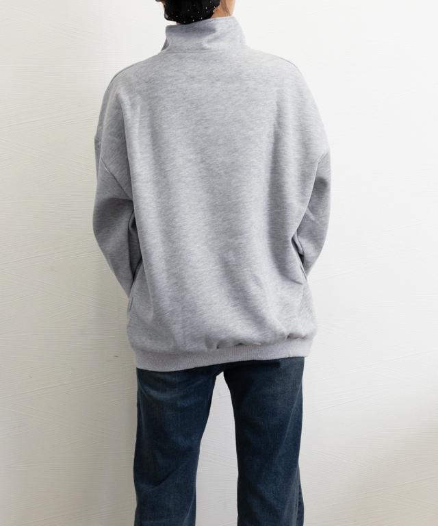 スウェットシャツ ハーフジップトレーナー 送料無料 即日発送-8