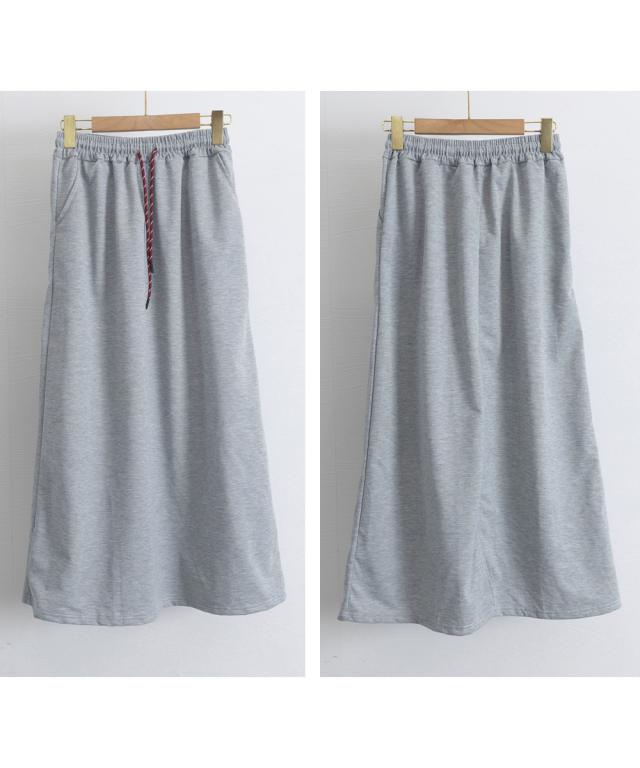 スウェットロングスカート バックスリット 送料無料 即日発送-2