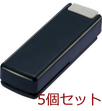 リヒトラブ コンパクトホッチキス M20 24 黒 5セット 送料無料-1