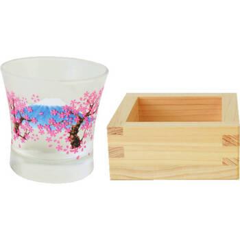 冷感枡酒グラス AM SYO 13 富士桜 ギフト対応可 送料無料-1