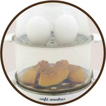 ゆでたまご名人＆かんたん蒸し器 2段 SE 002 ギフト対応可 送料無料-2