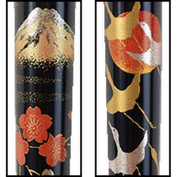 高級蒔絵ボールペンペア 富士 鶴 木箱入 1413 ギフト対応可 送料無料-2