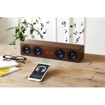 4連ワイヤレススピーカー付クロック 6196 ギフト対応可 送料無料-1