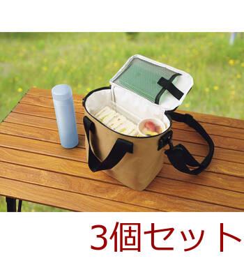 保温保冷レジャーボックスバッグ 6L LL 04 ×3個セット 送料無料-1